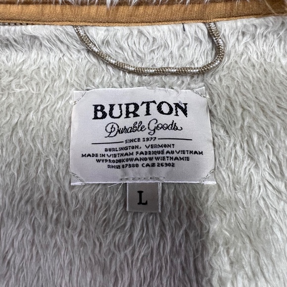 🏂 |•BURTON•| Heavy Sherpa Lined Snowboard Ski Jacket Size Large - Picture 7 of 11